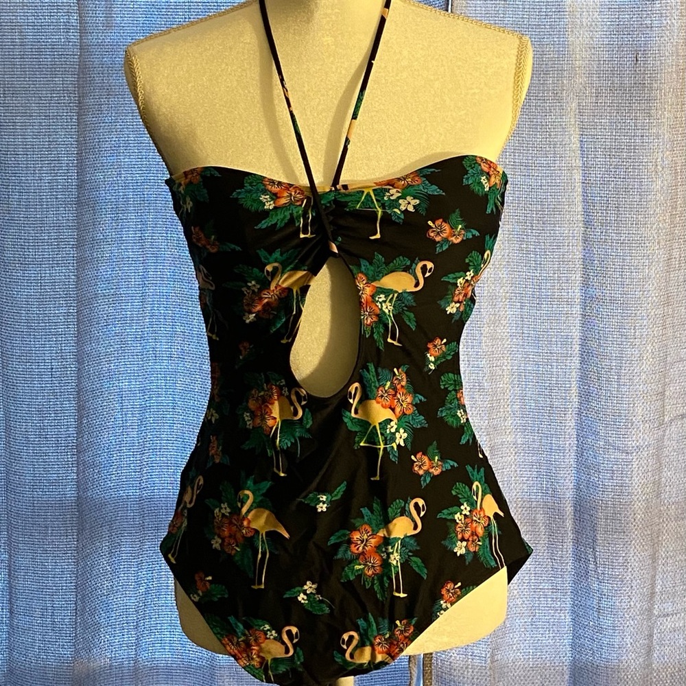 Flamingo print bathing suit